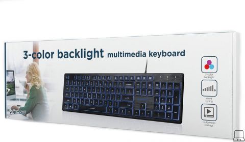 Gembird rainbow backlight multimedia keyboard