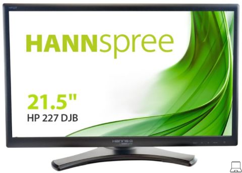 Hanns.g hp227djb - 22 inch - 1920x1080 - dvi - vga - zwart