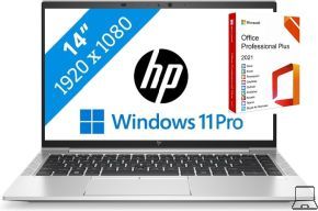 Hp elitebook 845 g8 | amd ryzen | quadcore | 8gb | 256gb ssd | fullhd | microsoft office 2021 professional plus | windows 11 pro | demo model (in nieuw staat)