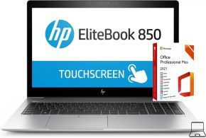 Hp elitebook 850 g5 | i5-8350u | 8gb | 256gb ssd | fullhd touchscreen| windows 11 pro | microsoft office 2021 professional plus |refurbished