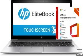 Hp elitebook 850 g6 | i5-8350u | 8gb | 256gb ssd | fullhd touchscreen| windows 11 pro | microsoft office 2021 professional plus |refurbished