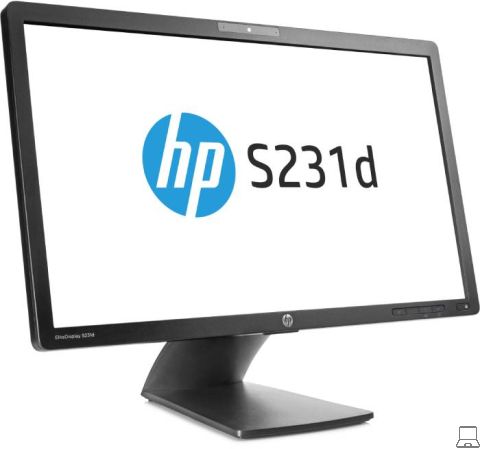 Hp s231d - 23 inch - 1920x1080 - dp - vga - zwart